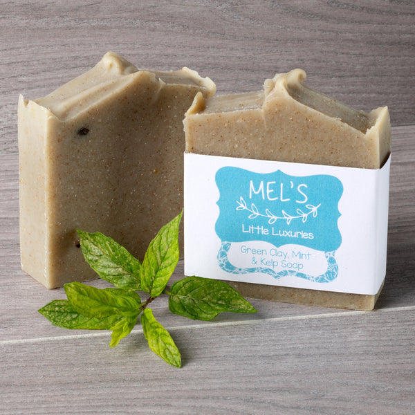 Green Clay, Peppermint and Kelp Soap